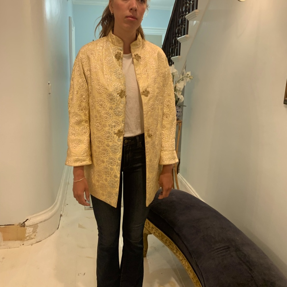 Exquisite Vintage Handmade Asian Oriental Brocade Coat Jacket